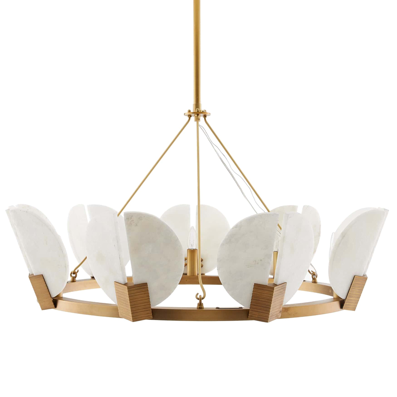 Люстра Arteriors SIERRA CHANDELIER GOLD Золотой Белый в Санкт-петербурге | Loft Concept 