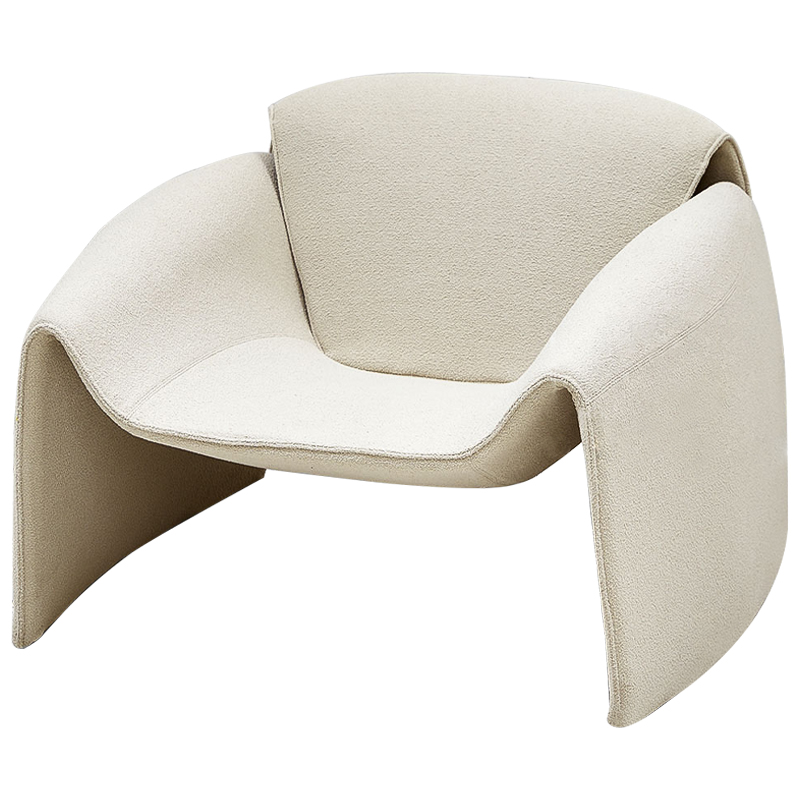 Кресло бежевое в стиле минимализм Chani Beige Armchair Бежевый в Санкт-петербурге | Loft Concept 