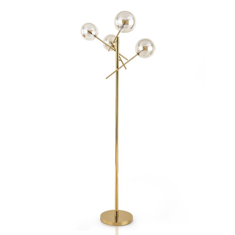 Торшер Gallotti & Radice Bolle floor lamp Золотой Дымчатый (Smoke) в Санкт-петербурге | Loft Concept 