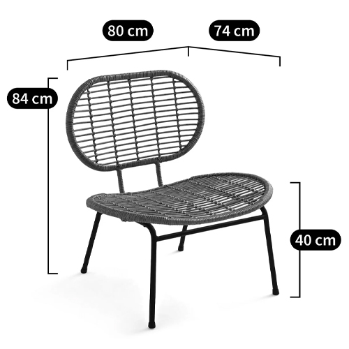 Садовое кресло из искусственного ротанга Mills Rattan Wicker Chair в Санкт-петербурге