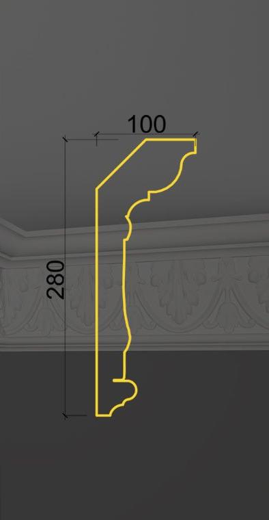 Карниз с орнаментом KO-02 в Санкт-петербурге
