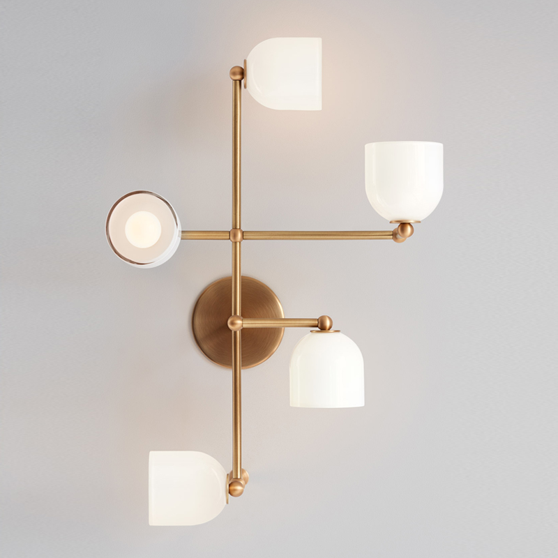 Бра Edie Sconce white Латунь Белый в Санкт-петербурге | Loft Concept 