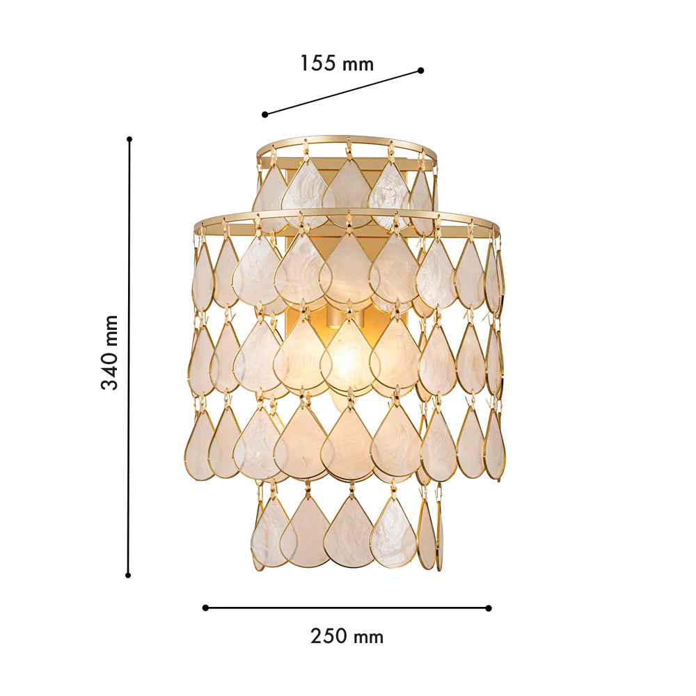 Бра с декором из натуральной морской ракушки Iridescent Light в Санкт-петербурге