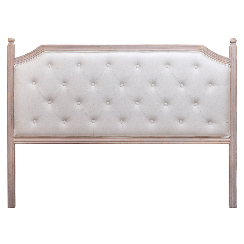 Изголовье кровати бежевое с мягкой обивкой из льна Emma Headboard Бежевый Коричневый в Санкт-петербурге | Loft Concept 