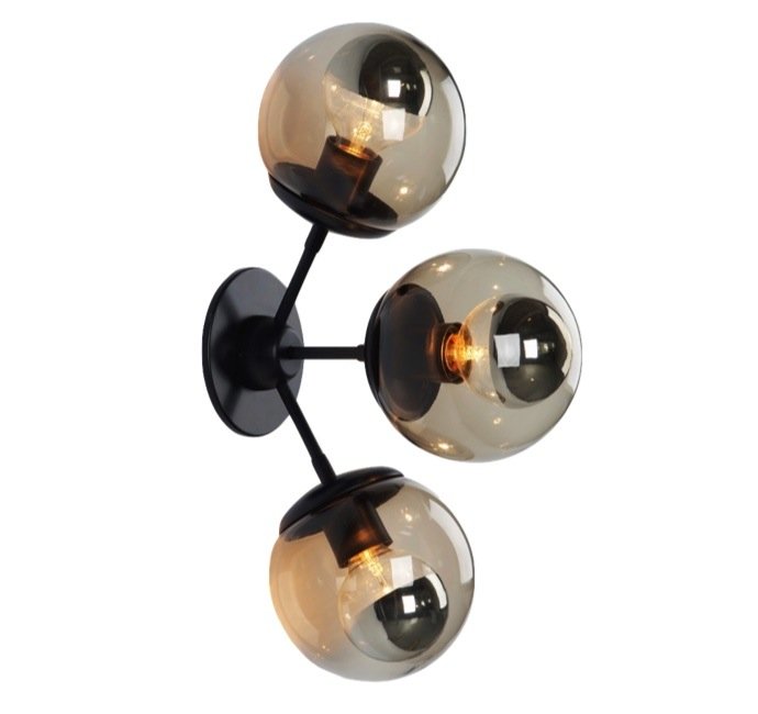 бра Modo Sconce 3 Globes Черный в Санкт-петербурге | Loft Concept 