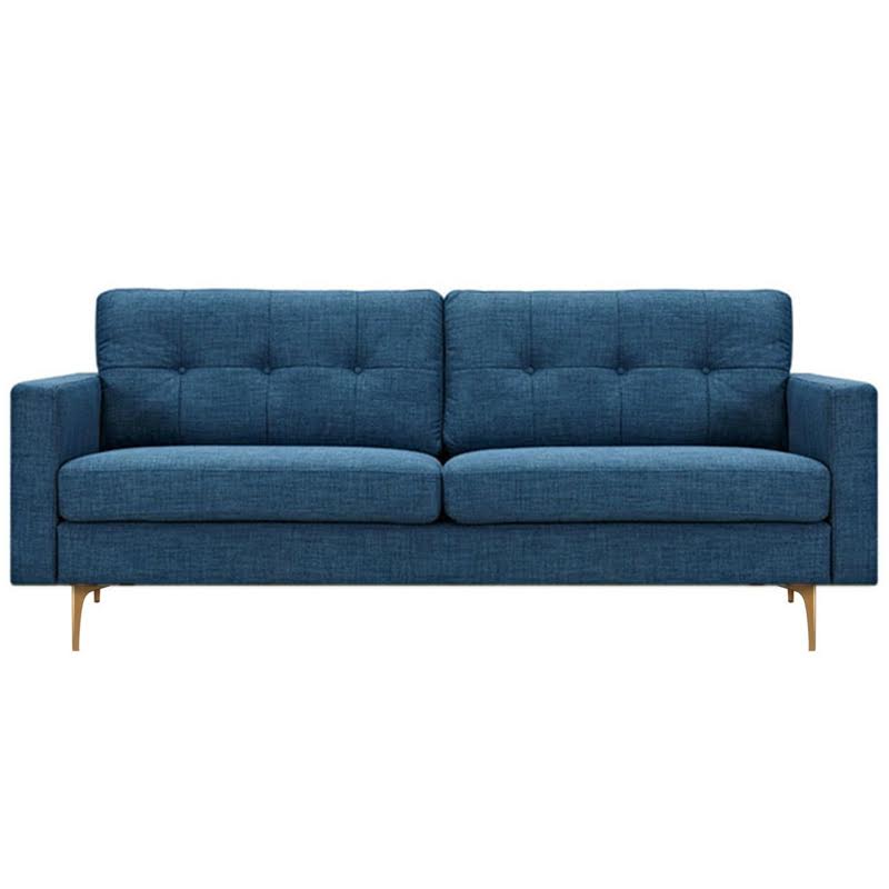 Диван Stone Blue Greta Sofa Диван синий лен Синий в Санкт-петербурге | Loft Concept 