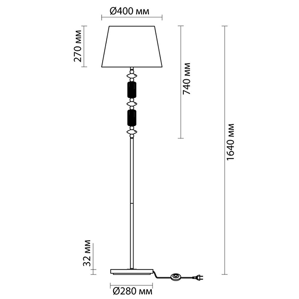 Торшер Iris Fabric Lampshade Floor lamp Candy в Санкт-петербурге