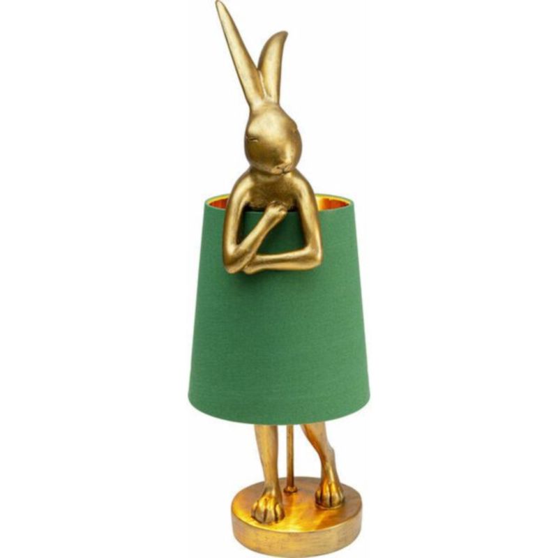 Настольная лампа Golden Hare/ green lampshade Золотой Зеленый в Санкт-петербурге | Loft Concept 