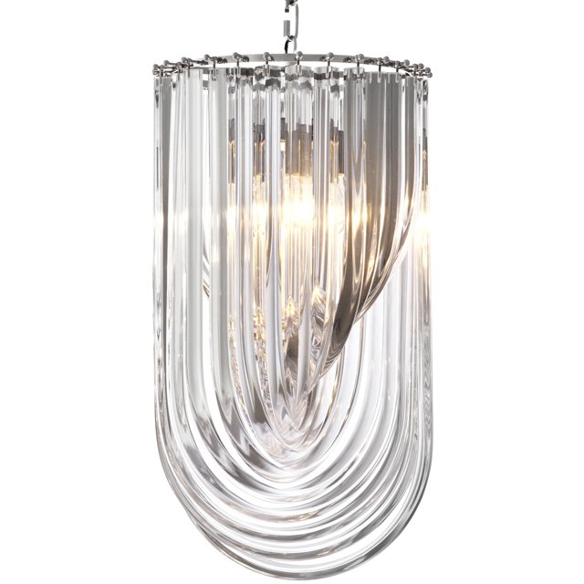 Люстра Chandelier Murano Clear 35 Прозрачный (Transparent) Никель в Санкт-петербурге | Loft Concept 