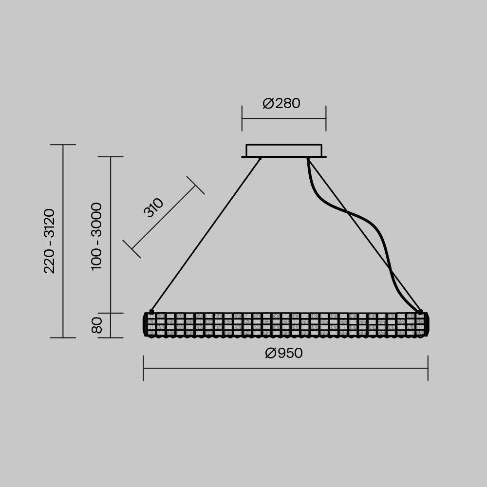 Люстра подвесная Castello 3000К 35Вт в Санкт-петербурге