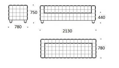 Диван Kubus 3 seater в Санкт-петербурге