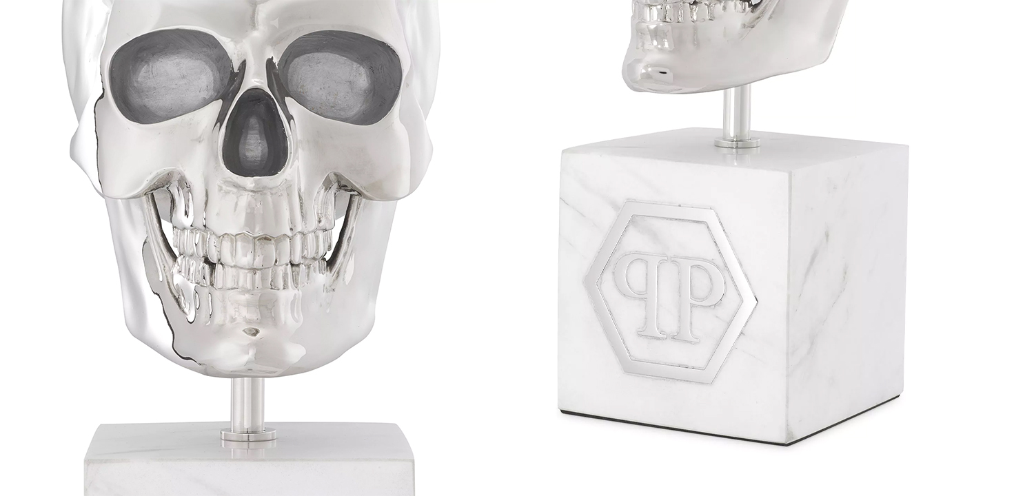 Статуэтка Philipp Plein Platinum Skull L - фото №1