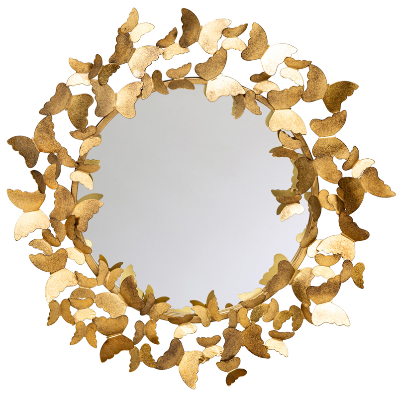 Зеркало Butterflies Circle Gold Mirror  в Санкт-петербурге | Loft Concept 