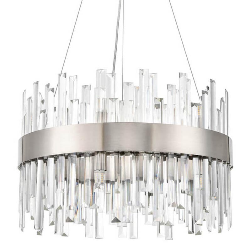 Люстра Cramer Chandelier 50 satin nickel Прозрачный (Transparent) Никель Сатин в Санкт-петербурге | Loft Concept 