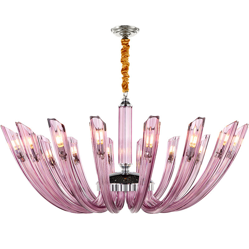 Люстра Pink Rays Chandelier Розовый Хром в Санкт-петербурге | Loft Concept 