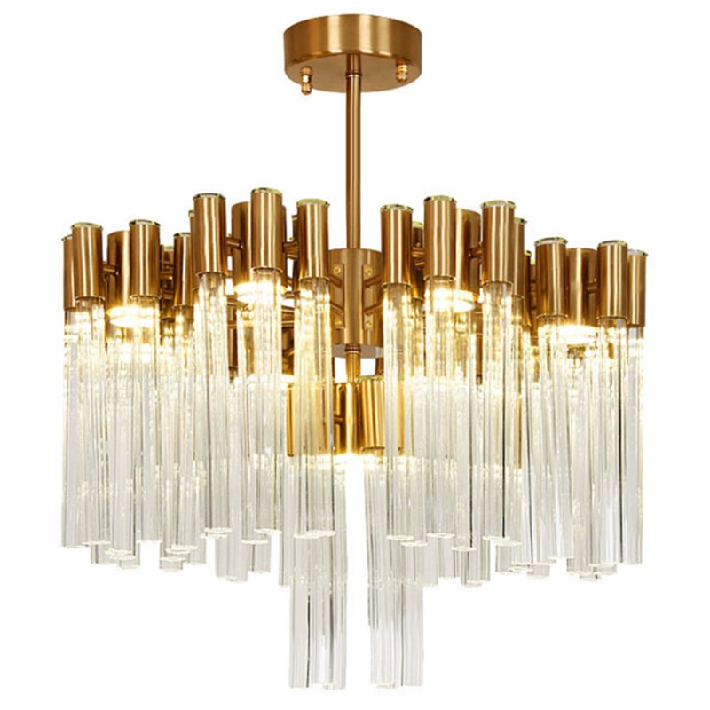 Люстра Contemporary chandelier crystal brass 65 Глянцевое золото Прозрачное Стекло в Санкт-петербурге | Loft Concept 