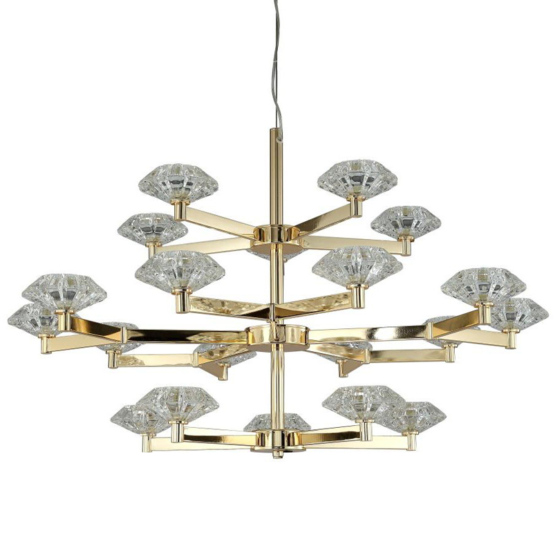 Люстра Yerker Chandelier Gold 20 Глянцевое золото Прозрачный в Санкт-петербурге | Loft Concept 