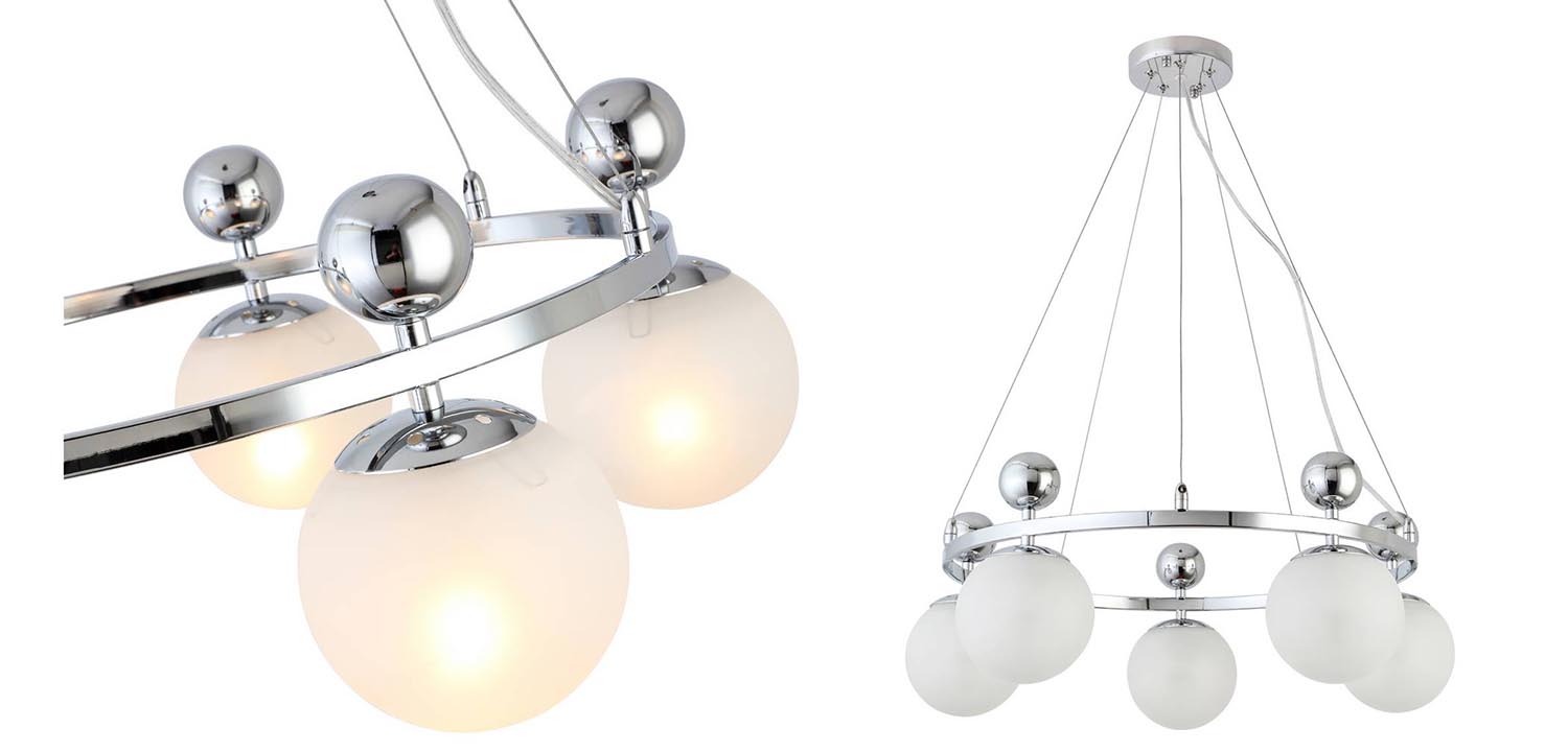 Люстра Demian Chrome Chandelier - фото