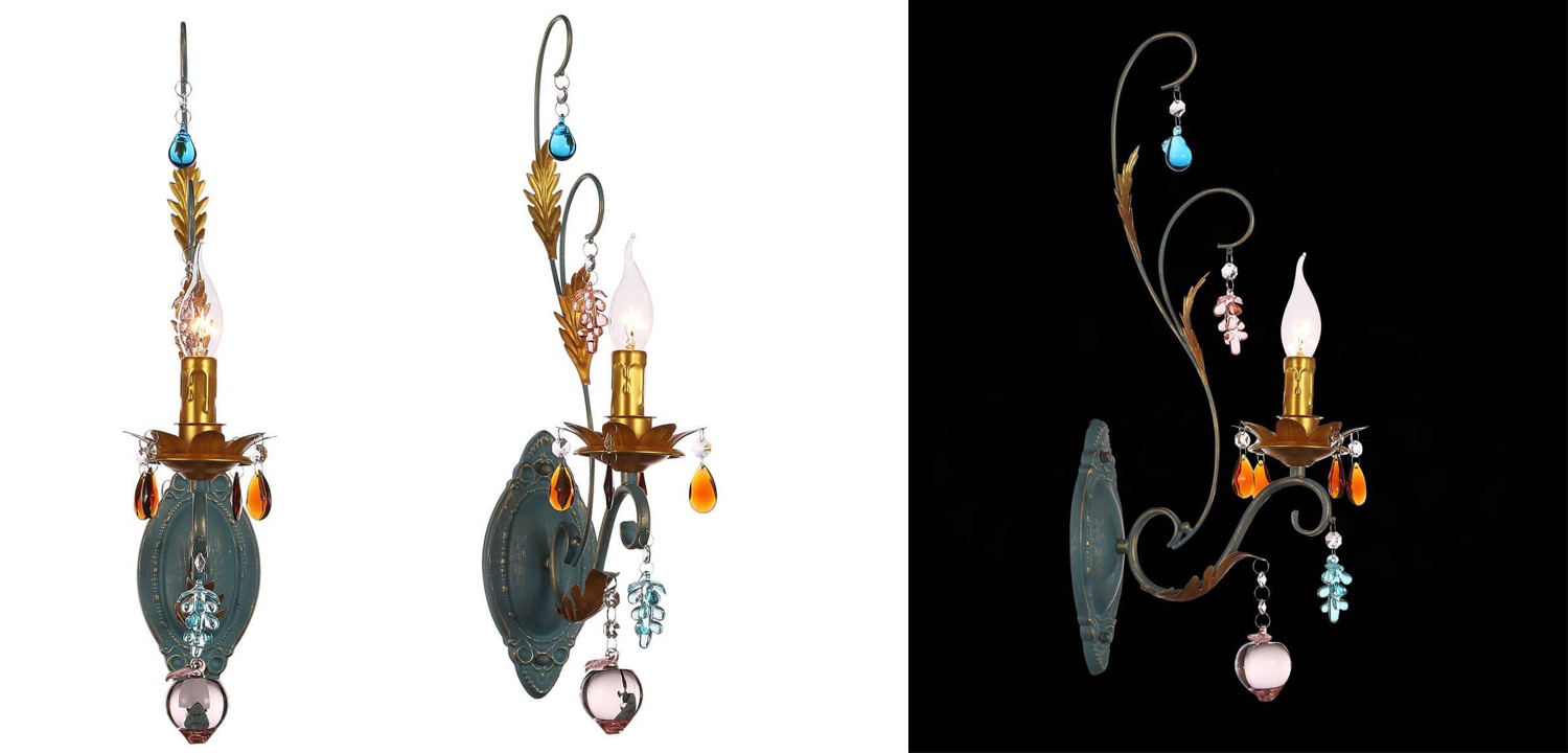 Бра Colored Glass Pendant Sconce - фото