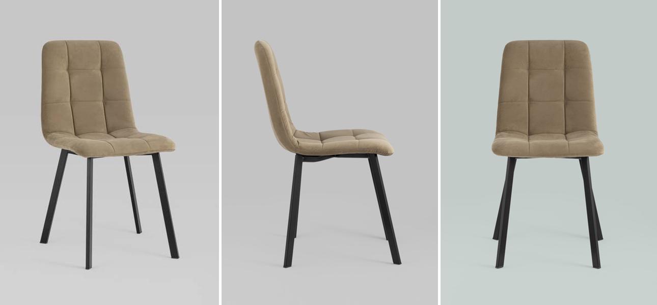 Стул NANCY S Chair Коричневый Велюр - фото