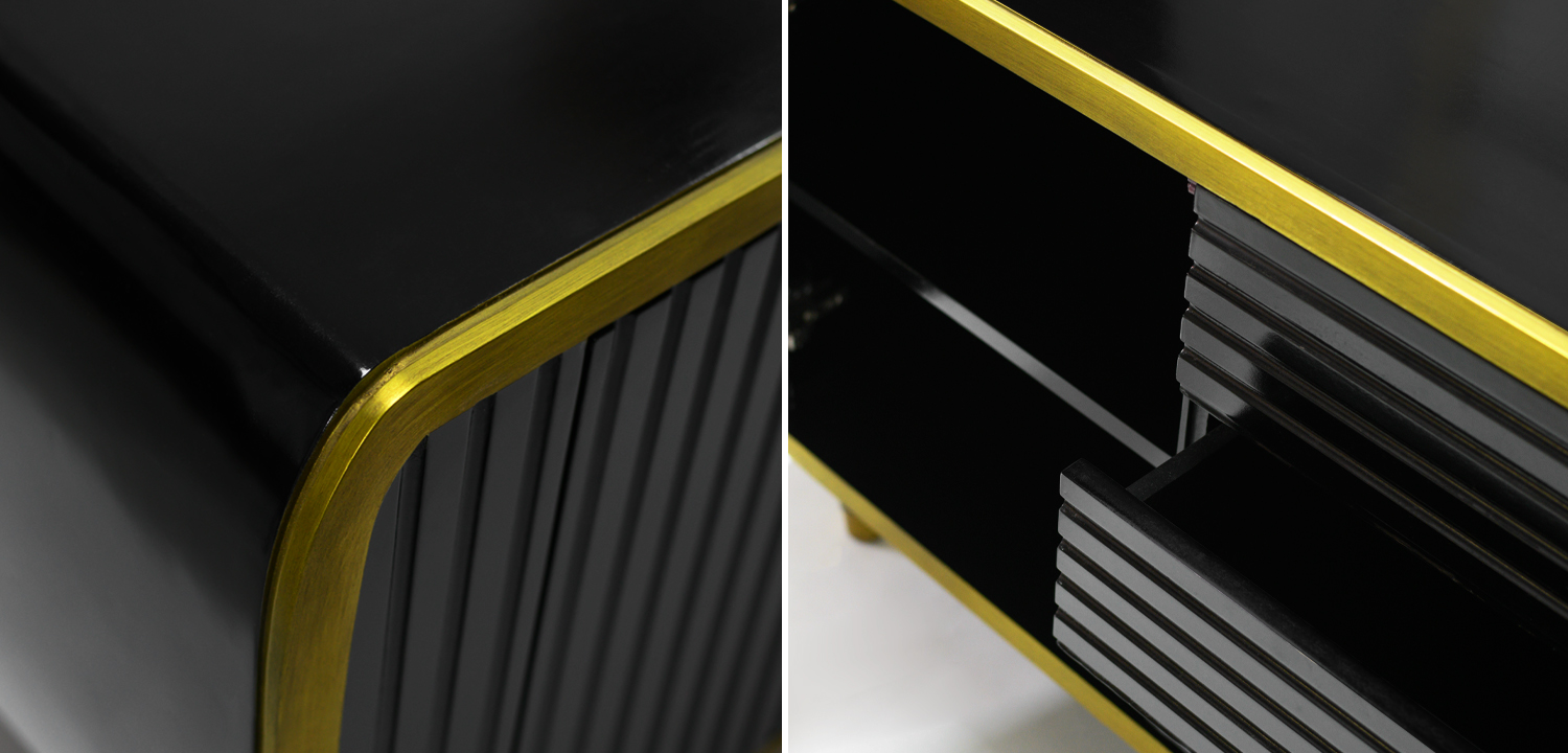 Комод Jacqui с 3-мя ящиками и 2-мя дверцами - фото