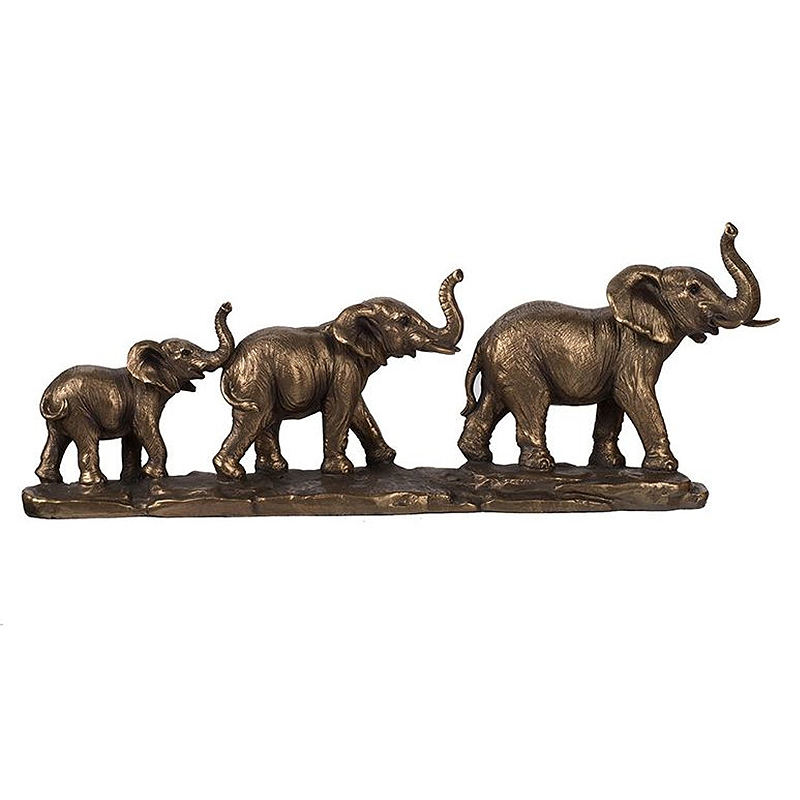 Композиция в виде семьи слонов Elephants Figurine Бронза в Санкт-петербурге | Loft Concept 