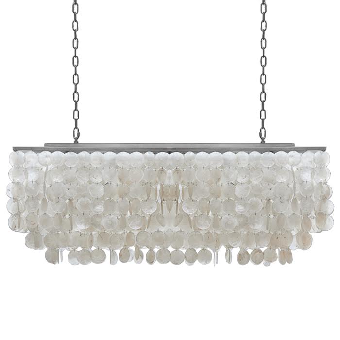 Люстра rectangle SHELL Chandelier 2 cascades Белый в Санкт-петербурге | Loft Concept 