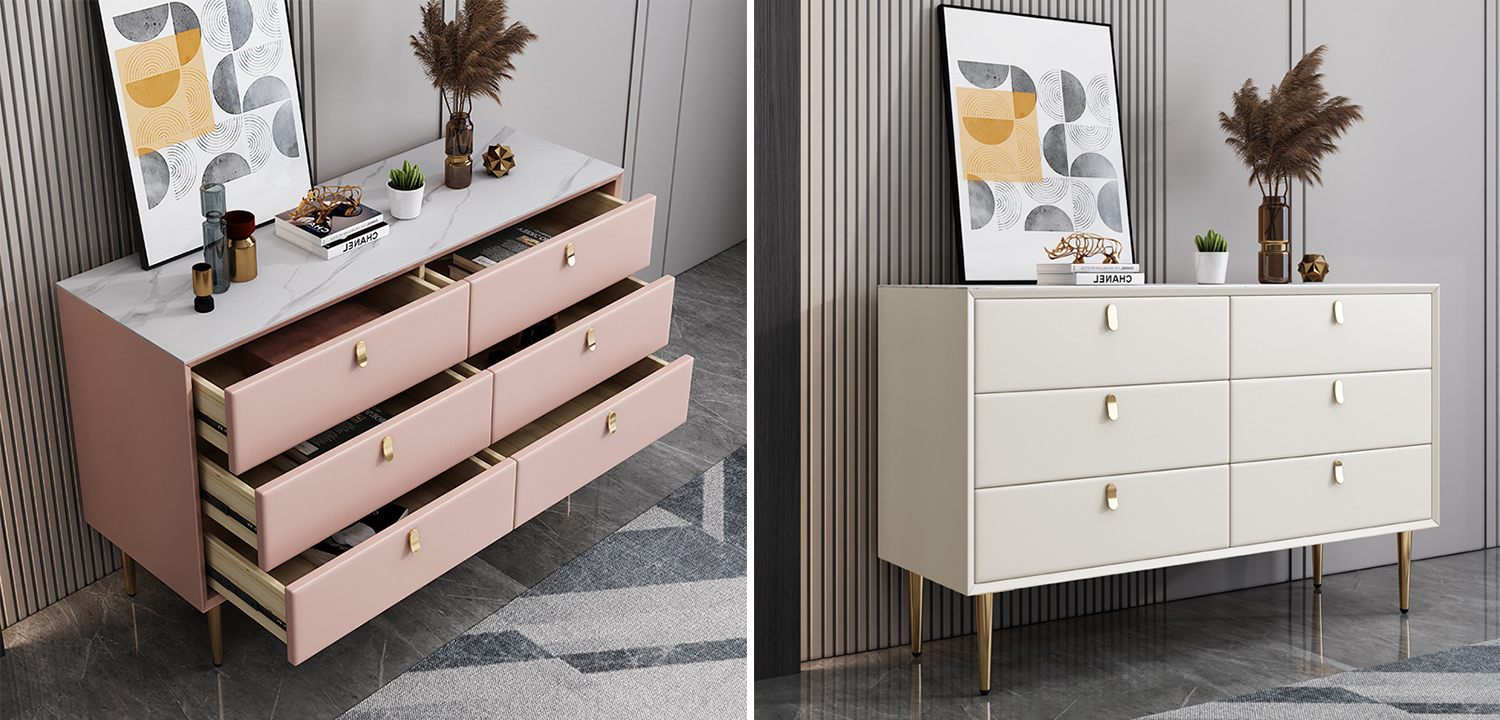 Комод Olson Leather Chest of Drawers 120 - фото №3