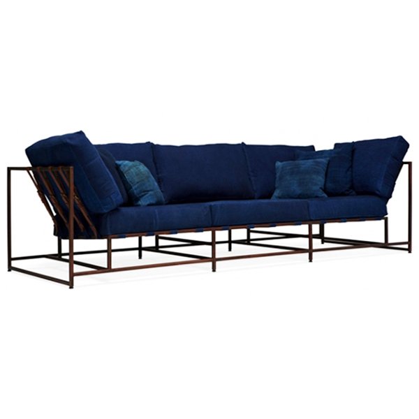 Диван Kenn X Miller sofa Indigo and copper denim Индиго в Санкт-петербурге | Loft Concept 