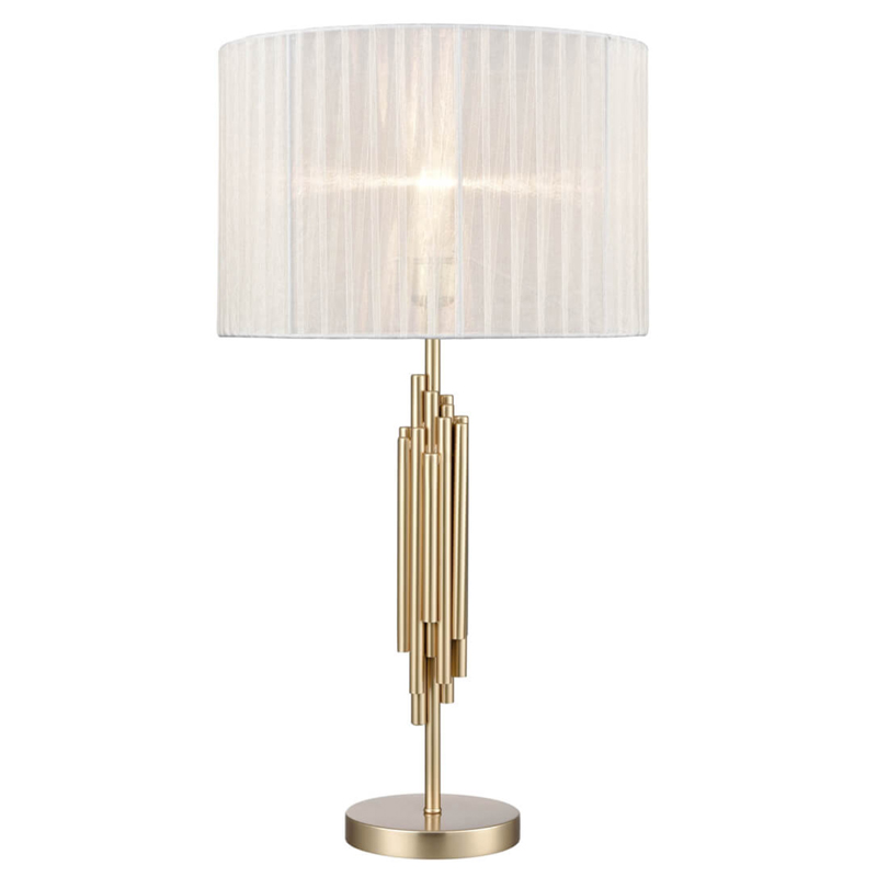 Настольная лампа с Абажуром Odeon Table Lamp ivory ( слоновая кость ) Золотой в Санкт-петербурге | Loft Concept 