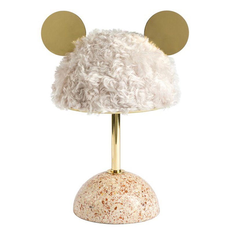 Настольная лампа White Mouse Table Lamp Белый Латунь Розовый пастельный в Санкт-петербурге | Loft Concept 