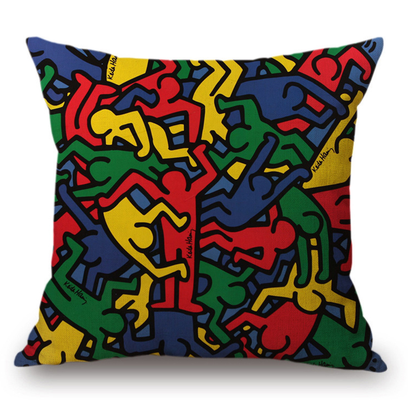 Подушка Keith Haring 16 Мульти в Санкт-петербурге | Loft Concept 