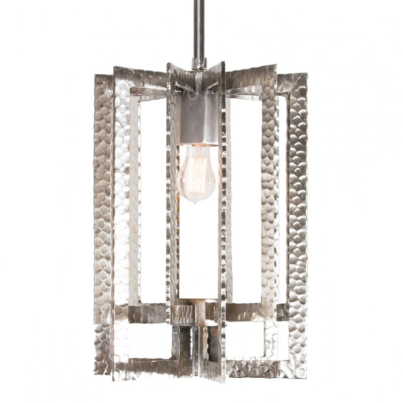 Подвесной Светильник Textured Cage Pendant Lamp silver Серебряный в Санкт-петербурге | Loft Concept 