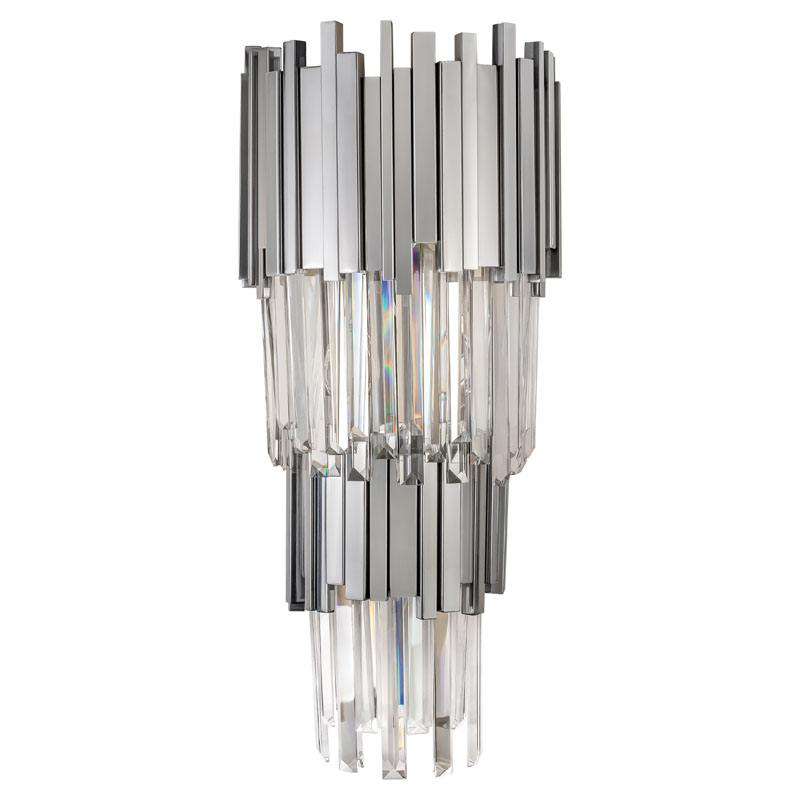 Бра Luxxu Modern Cascade Wall Lamp Silver 71 Прозрачное Стекло Серебряный в Санкт-петербурге | Loft Concept 