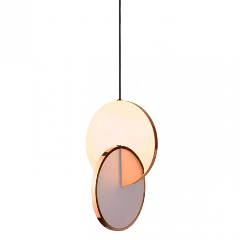 Подвесной светильник Eclipse Pendant Light Gold Золотой Белый в Санкт-петербурге | Loft Concept 