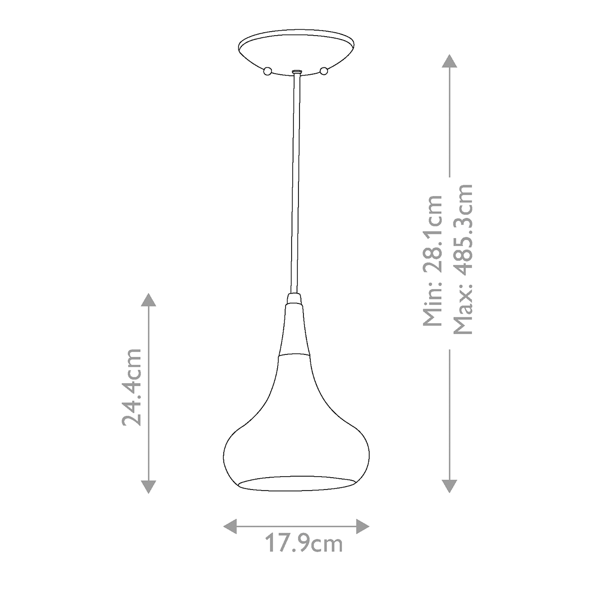  Подвесной светильник с каплевидным плафоном темного цвета Feiss в Санкт-петербурге
