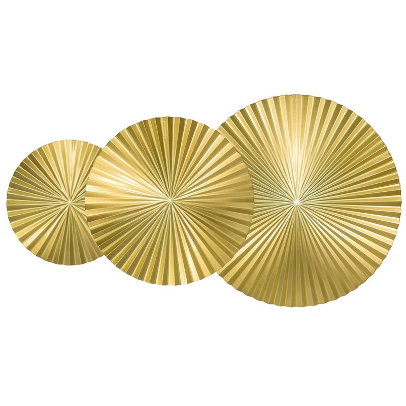 Арт-объект Apollo Gold Wall Plaque Disc 3 Золотой в Санкт-петербурге | Loft Concept 