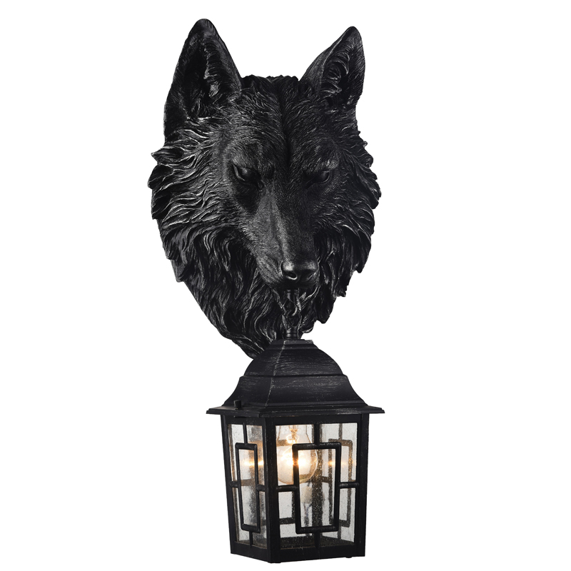 Уличный светильник Wolf Lantern Винтажный черный Прозрачное Стекло в Санкт-петербурге | Loft Concept 