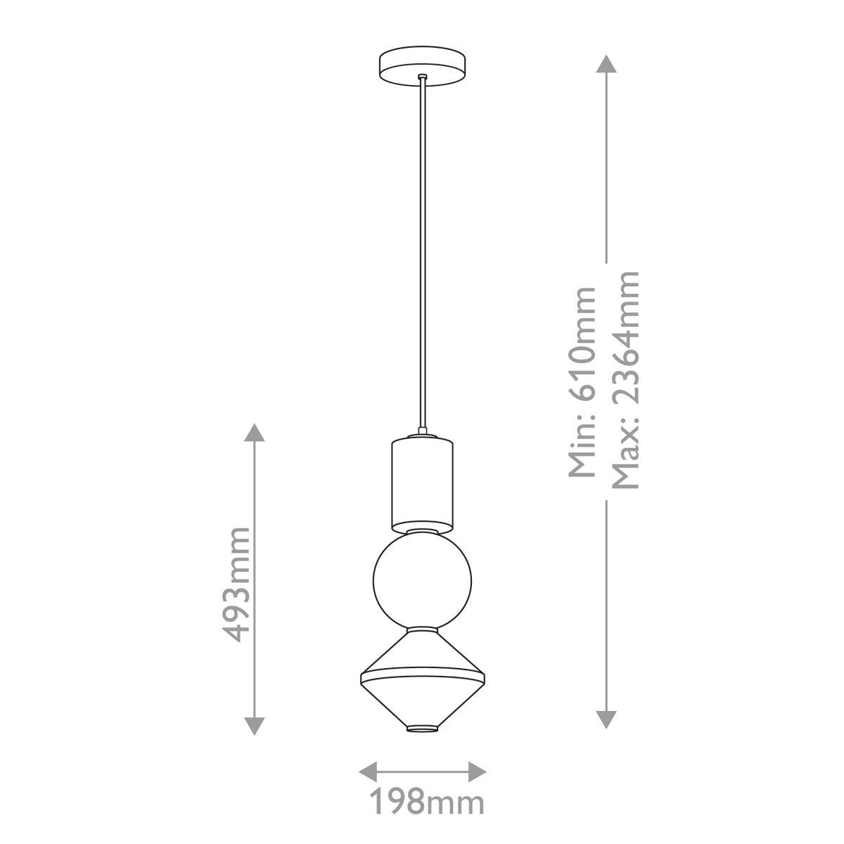 Подвесной светильник белого цвета с тремя геометрическими плафонами Alora Mood в Санкт-петербурге