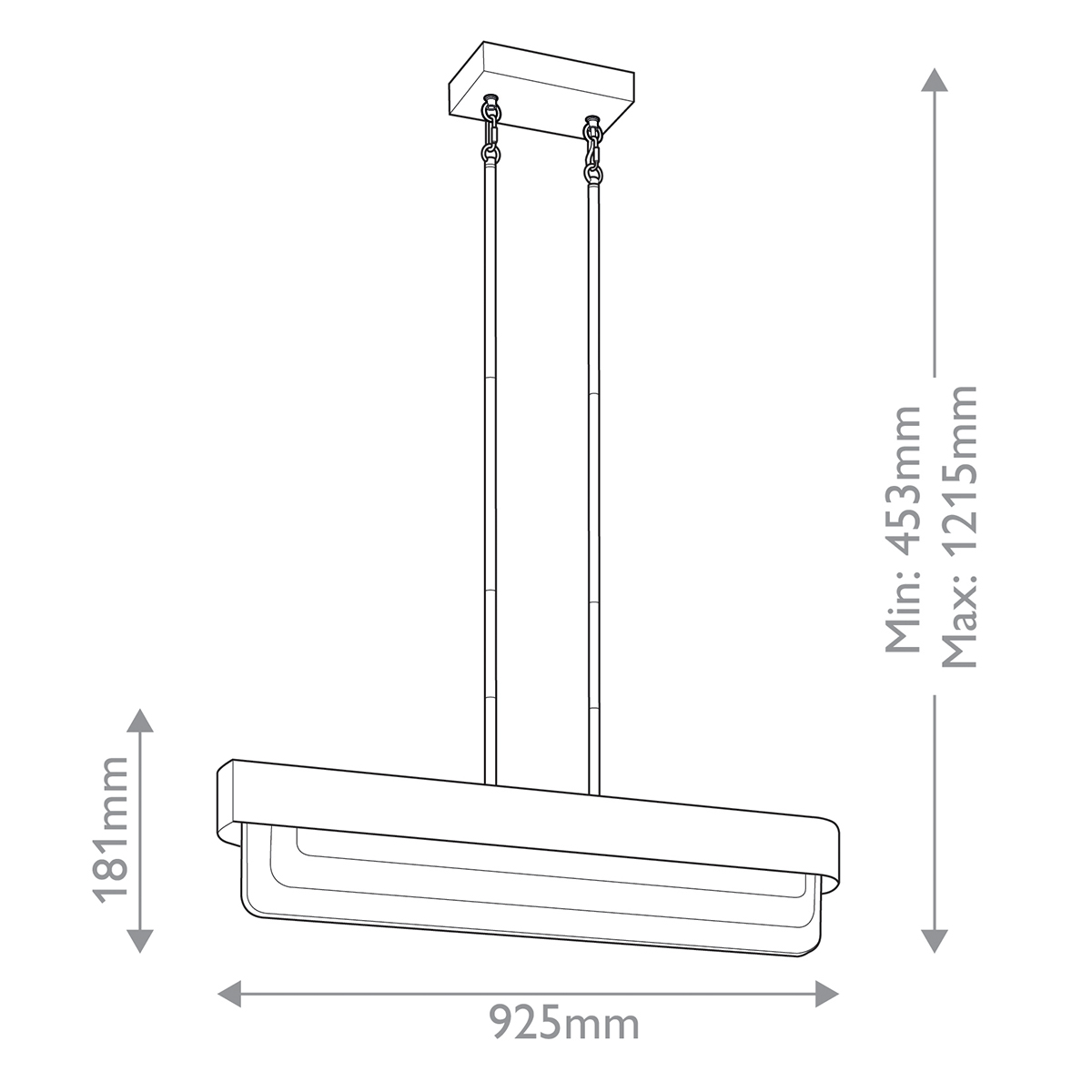 Люстра подвесная прямоугольная цвета латунь Kichler в Санкт-петербурге