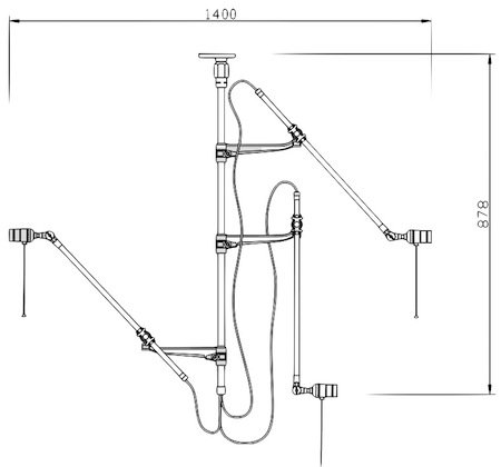 Потолочный светильник Steampunk Extension Pole в Санкт-петербурге