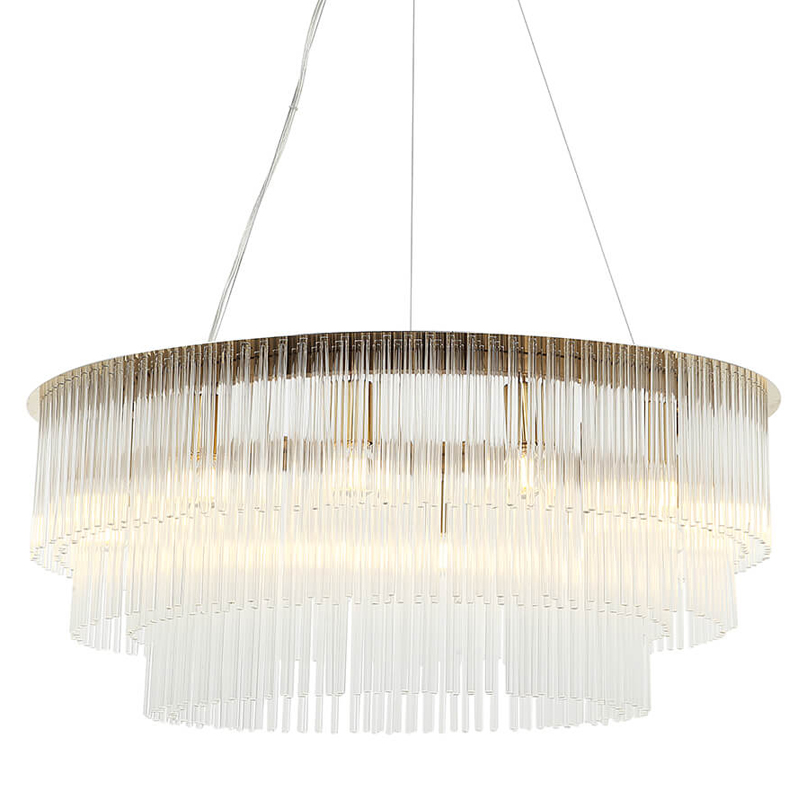 Люстра Harrison Chandelier gold 12 lamp Глянцевое золото Прозрачный в Санкт-петербурге | Loft Concept 