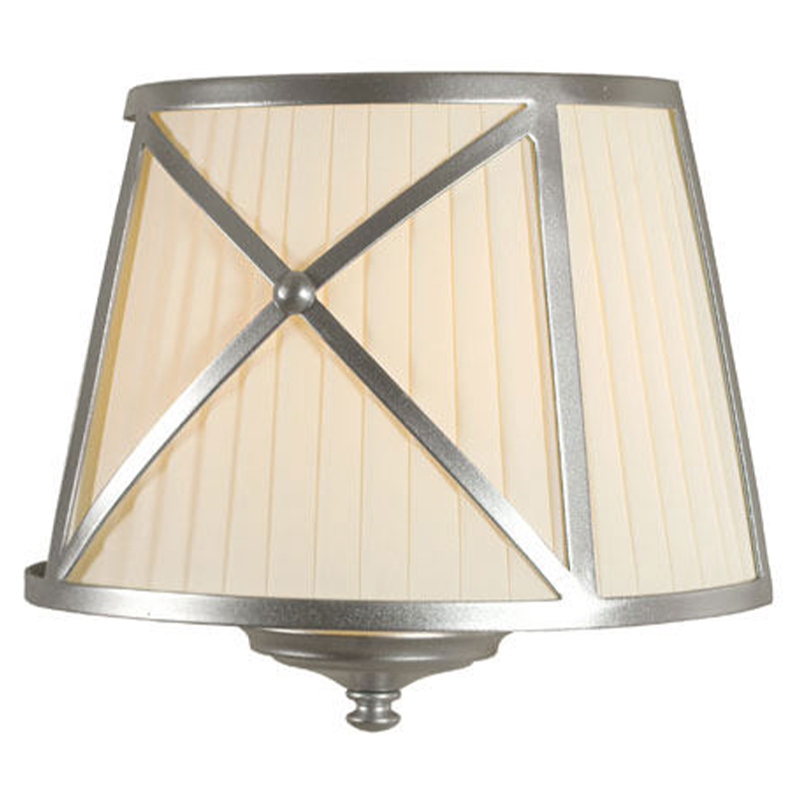 Бра Provence Lampshade Light Silver Wall Lamp Бежевый Серебряный в Санкт-петербурге | Loft Concept 