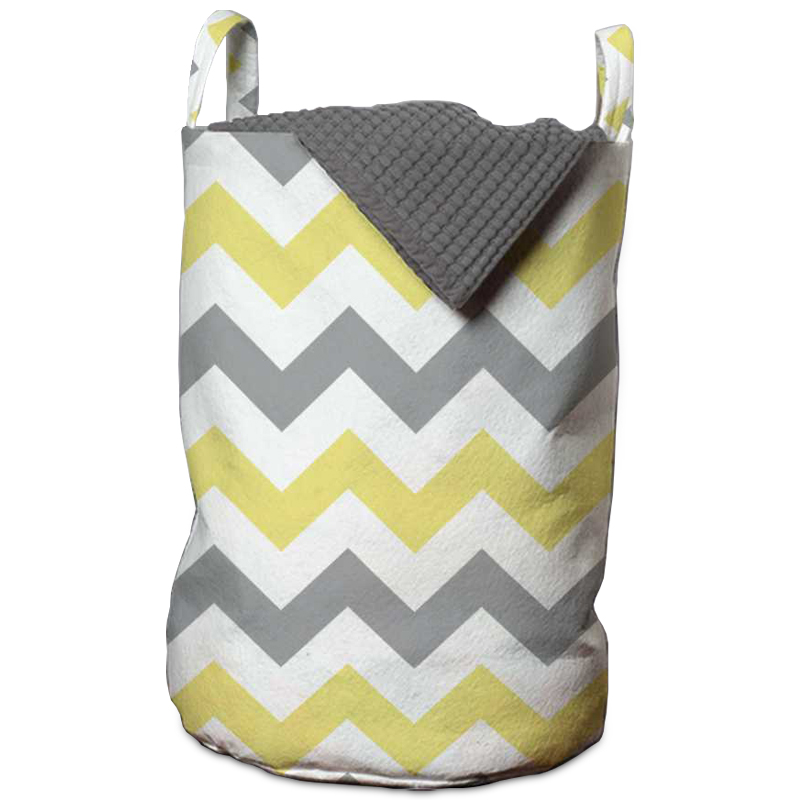 Корзина Mustard and Gray Chevron II Basket Мульти в Санкт-петербурге | Loft Concept 