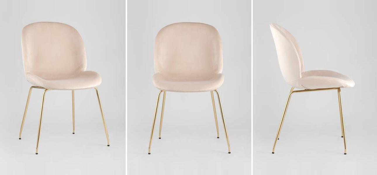 Стул Молочный Велюр Vendramin Chair - фото