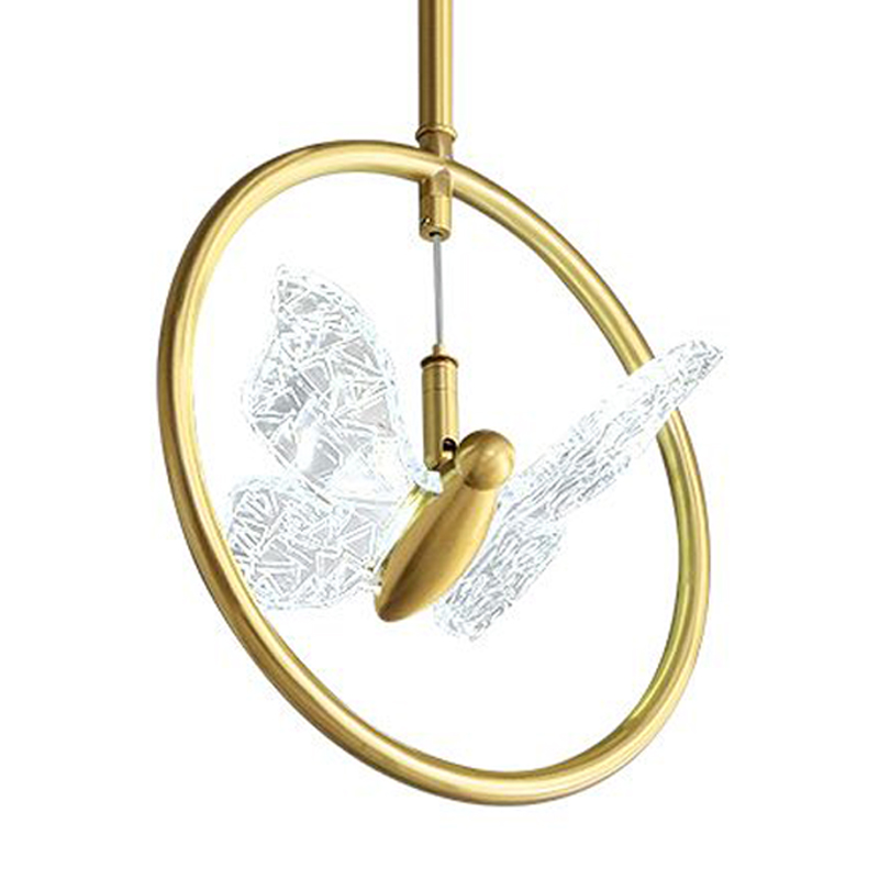 Светильник Butterfly Disk Pendant Lamp H Прозрачный Латунь в Санкт-петербурге | Loft Concept 