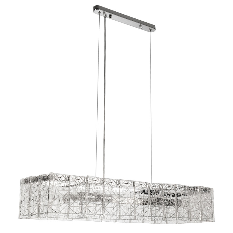 Люстра Alvaro Crystal Rectangular Chandelier Прозрачный Хром в Санкт-петербурге | Loft Concept 