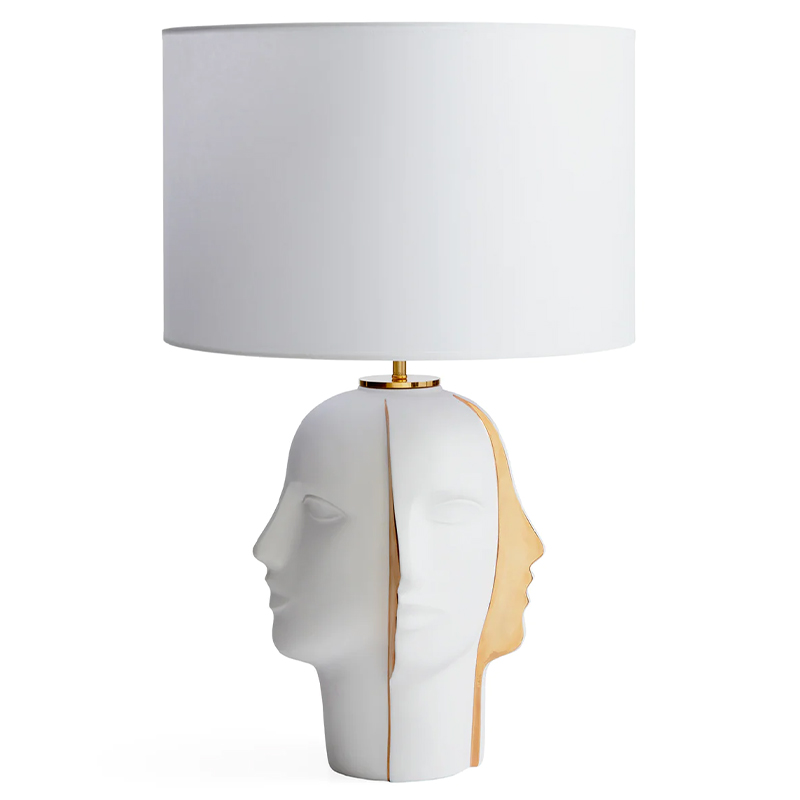 Настольная лампа ATLAS SPLIT TABLE LAMP Глянцевое золото Белый в Санкт-петербурге | Loft Concept 