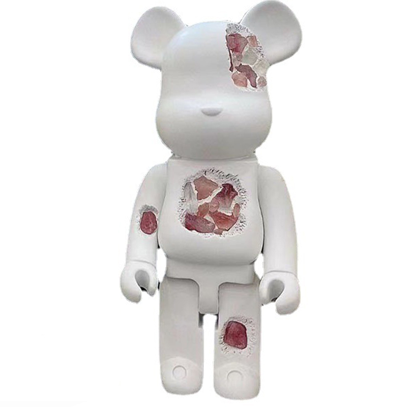 Статуэтка Bearbrick Pink Crystal Белый Розовый пастельный в Санкт-петербурге | Loft Concept 