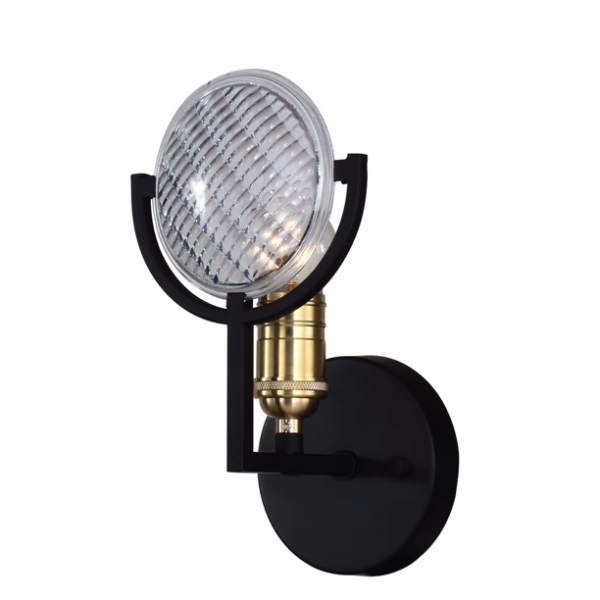 Бра RH Gaslight Lens Sconce 1 Черный в Санкт-петербурге | Loft Concept 